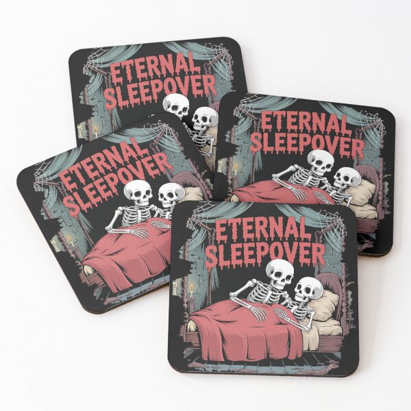 Item preview, Eternal Sleepover Skeleton Couple Gothic Bed Art designed and sold by T-ShirtArtTom.