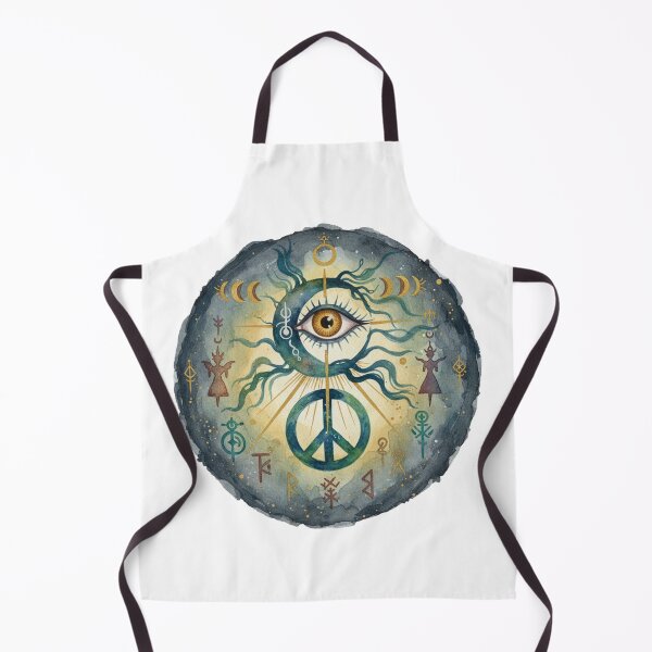 Item preview, Real old protecting Talisman watercolor design handmade  designed and sold by AMAOZ.