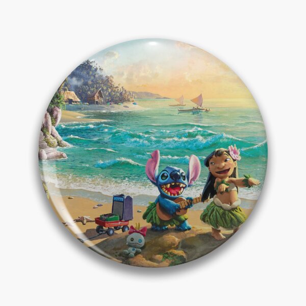 Item preview, Lilo and Stitch Hawaiian Beach Art – Cute Alien & Island Paradise Design designed and sold by dawseywhtonn.