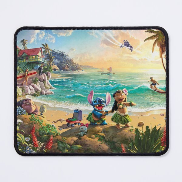 Item preview, Lilo and Stitch Hawaiian Beach Art – Cute Alien & Island Paradise Design designed and sold by dawseywhtonn.