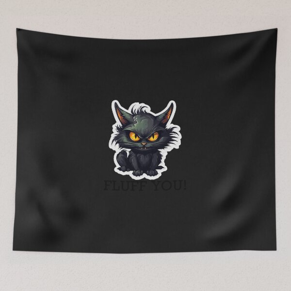 Item preview, Baby-Black-Cat---Fluff-You-(Black-Lettering)-Active-T-Shirt designed and sold by jacobspa.