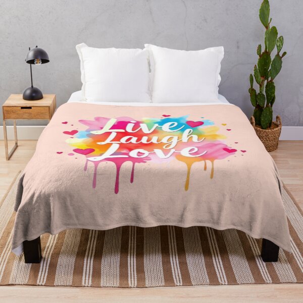 Item preview, Live Laugh Love Quote Watercolor Art designed and sold by NewAspect.