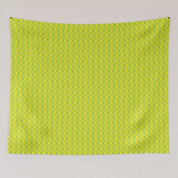 Item preview, Blank Greetings Card, Illusion Art in Green and Yellow, Optical Illusion Art designed and sold by CharlottePlaceArt.