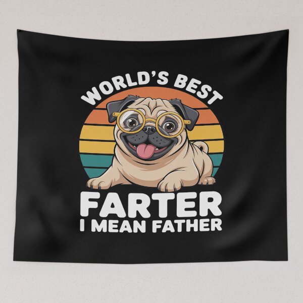 Item preview, World's Best Farter I Mean Father Funny Fathers Day Dog designed and sold by procionartss.