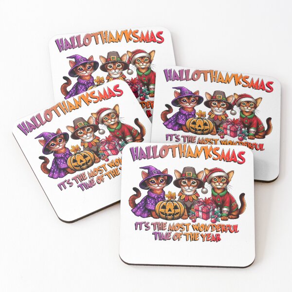 Item preview, Abyssinian Cat Halloween Thanksgiving Christmas  designed and sold by doodIllustrate.