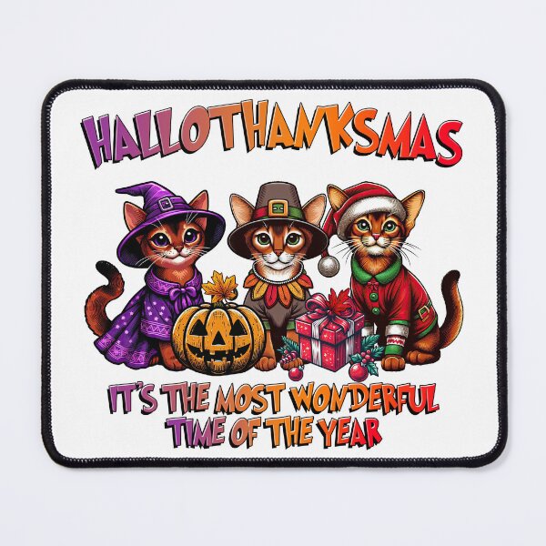 Item preview, Abyssinian Cat Halloween Thanksgiving Christmas designed and sold by doodIllustrate.