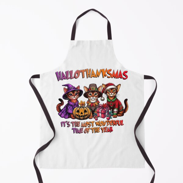 Item preview, Abyssinian Cat Halloween Thanksgiving Christmas designed and sold by doodIllustrate.