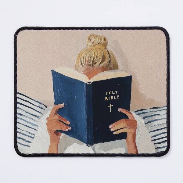 Item preview, Blond Girl Reading Bible, Christian Girl Art designed and sold by mvider82.