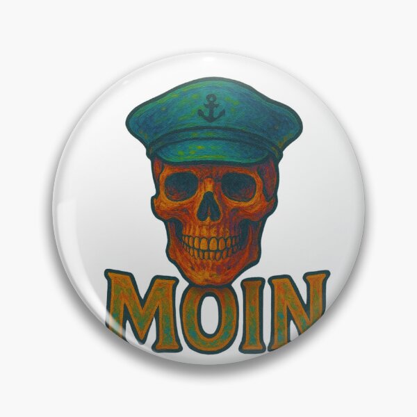 Item preview, Moin Totenkopf – Maritime skull design for sailors, pirates & rock fans designed and sold by Fies-und-Fein.