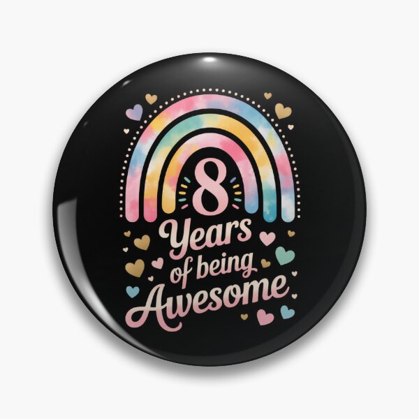Item preview, 8 Years Of Being Awesome Rainbow Tie Dye 8th Birthday Girl designed and sold by VENOM0RIOT.
