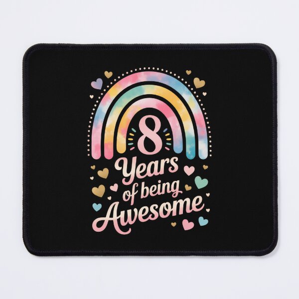 Item preview, 8 Years Of Being Awesome Rainbow Tie Dye 8th Birthday Girl designed and sold by VENOM0RIOT.