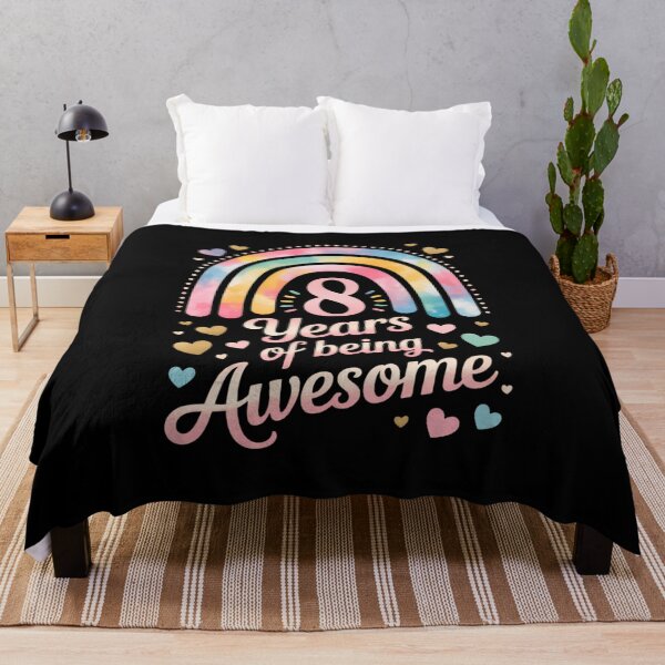 Item preview, 8 Years Of Being Awesome Rainbow Tie Dye 8th Birthday Girl designed and sold by VENOM0RIOT.