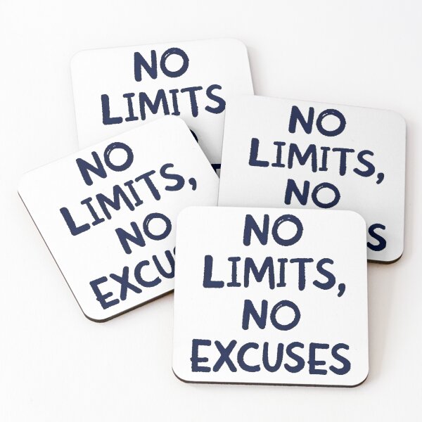 Item preview, No Limits, No Excuses – Motivational Hustle Quote designed and sold by GoxyVision.