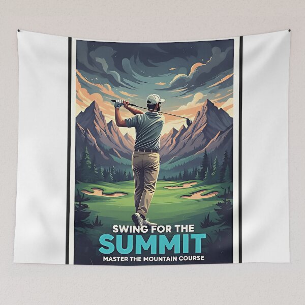 Item preview, Swing for the Summit – Vintage Mountain Golf Poster designed and sold by FujitaChimon3c5.