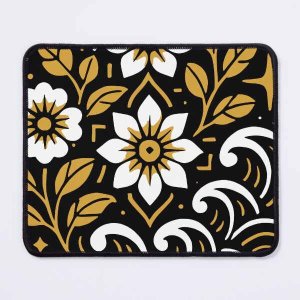 Item preview, Golden Floral Mandala with Waves designed and sold by Lunarhue.