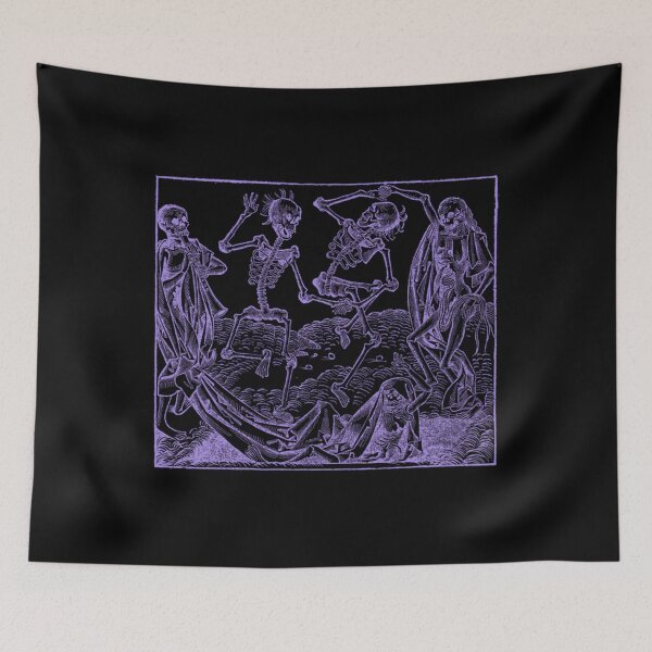Item preview, Dance of Death  Dance of macabre - violet print  	 designed and sold by lsaauvjnqs71.
