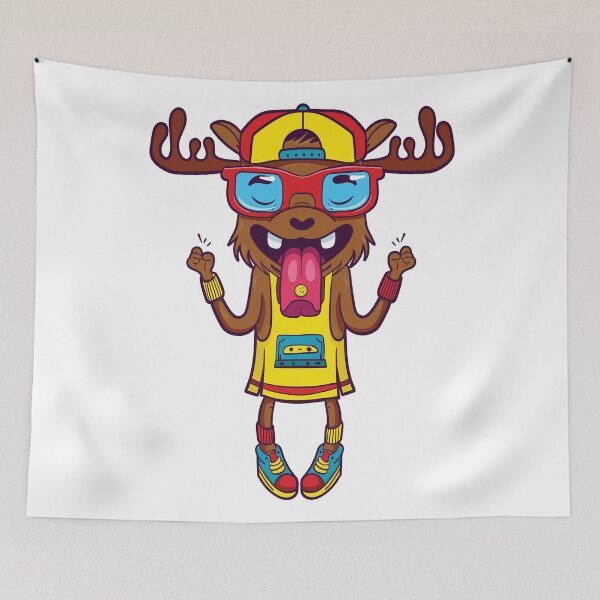 Item preview, Excited Stag - Fun urban design designed and sold by miremi.