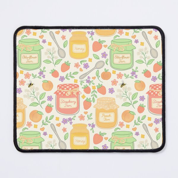 Item preview, Cottage Core Jam and Honey Jars with Flowers and Bee designed and sold by Studio Pico.