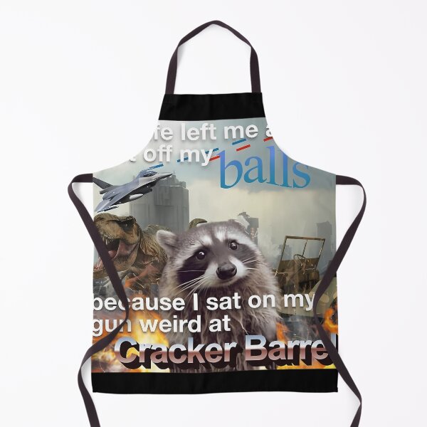 Item preview, Racoon Meme My Wife Left Me After I Shot Off My Balls Because I Sat On My Gun Weird At Cracker Barrel designed and sold by Coralash.