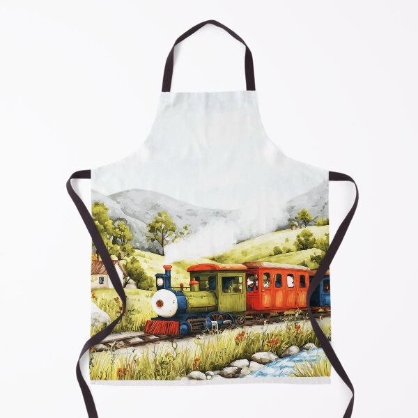 Item preview, "The Little Canal Express" Kids Train Art | Bright Colorful Steam Engine Wall Art for Nursery, Playroom & School Supplies designed and sold by Artania21.