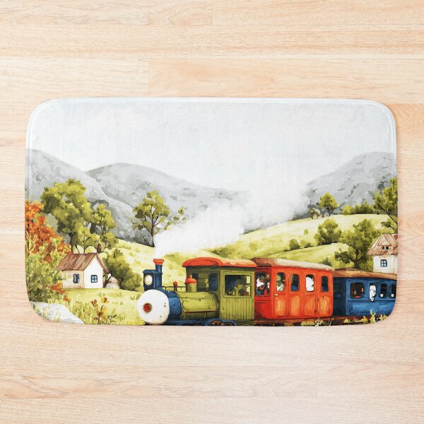 Item preview, "The Little Canal Express" Kids Train Art | Bright Colorful Steam Engine Wall Art for Nursery, Playroom & School Supplies designed and sold by Artania21.