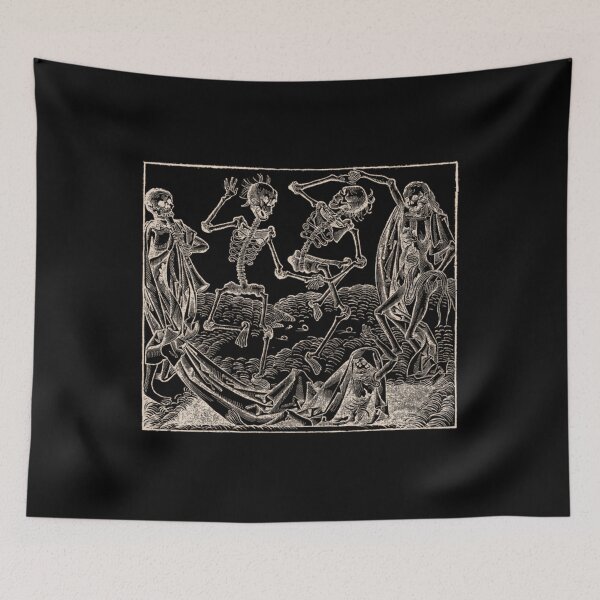 Item preview, Dance of Death  Dance of macabre - white print  	 designed and sold by lsaauvjnqs71.