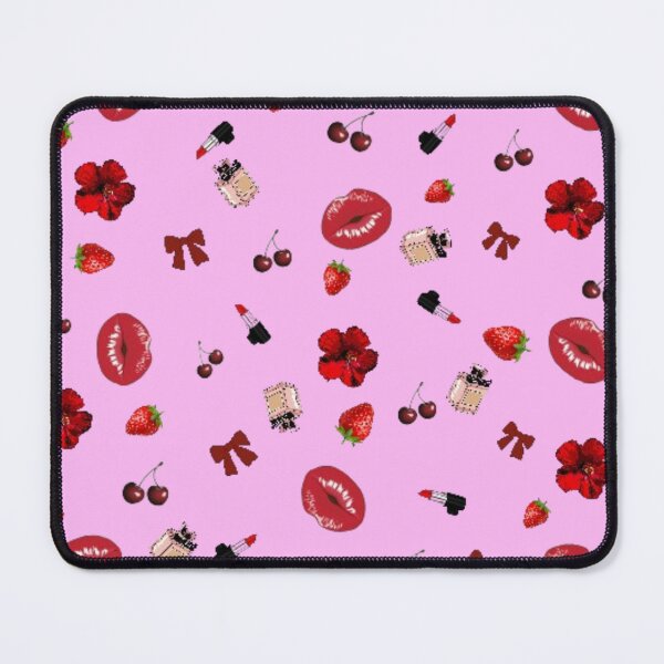 Item preview, “Romantic Red Pattern – Lips, Cherries & Flowers” designed and sold by My_designs_2025 .