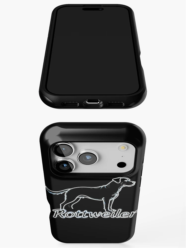 Thumbnail 3 of 4, iPhone Case, Neon Rottweiler designed and sold by forget45studio.