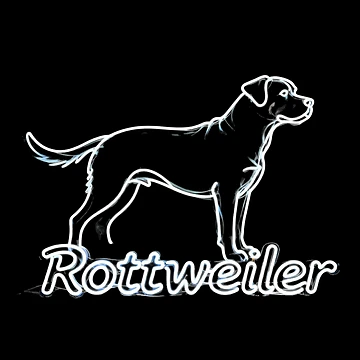 Artwork thumbnail, Neon Rottweiler by forget45studio