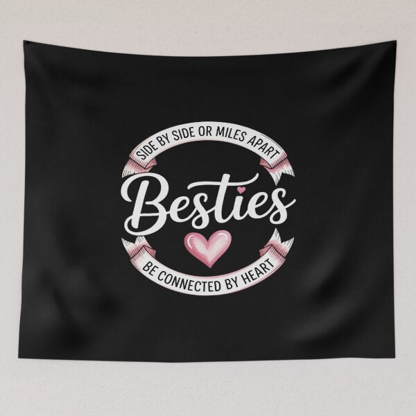 Item preview, Besties will always be connected by Heart BFF Best Friends designed and sold by Idarmotar.