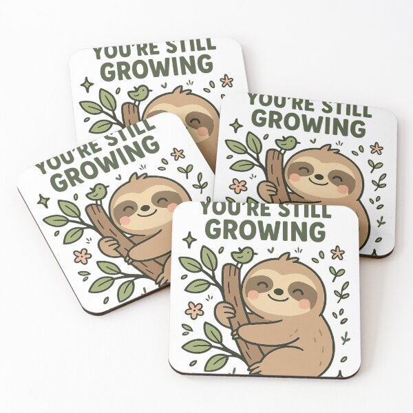Item preview, Take It Slow You’re Still Growing Cute Sloth designed and sold by RandomPrints.