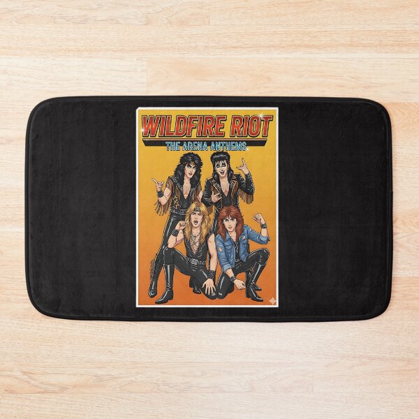 Item preview, Wildfire Riot – The Arena Anthems 80s Glam Rock Band Poster designed and sold by michaelolsonciz.