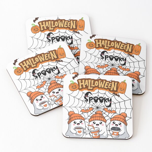 Item preview, Spooky Coffee Crew - Cute Halloween Ghosts designed and sold by DesignsbySisco.