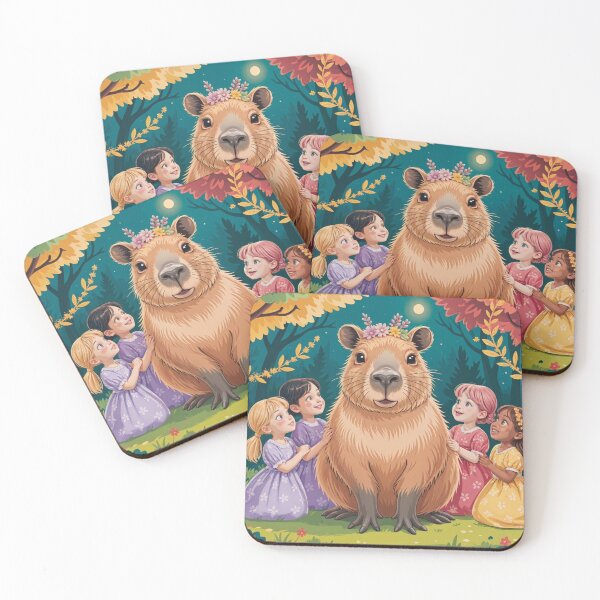Item preview, Kids and Capybara designed and sold by M-Y-A-R-T-.