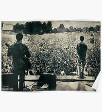 Oasis Liam Gallagher Noel Gallagher Concert en direct Gig Manchester City Stadium aquarelle Poster
