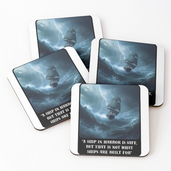Item preview, A ship is safe in harbour - Quote designed and sold by Funktastic Designs.