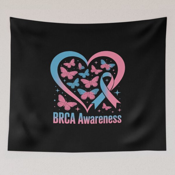 Item preview, BRCA Awareness heart Ribbons And Butterflies designed and sold by August4Laughs25.