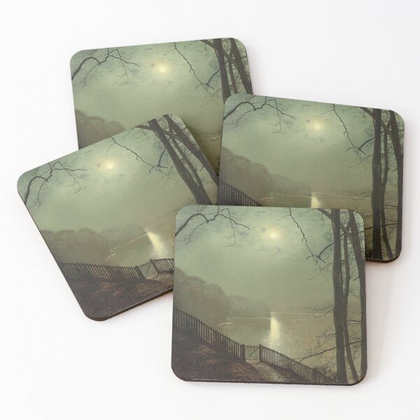 Item preview, Moonlight on the Lake, Roundhay Park, Leeds – John Atkinson Grimshaw (1872) designed and sold by Art Outlaws.