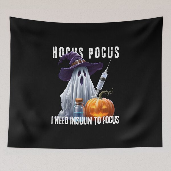 Item preview, Hocus Pocus I need Insulin to Focus t-shirt designed and sold by Millsoft.