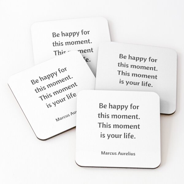 Item preview, BE HAPPY FOR THIS MOMENT - Stoic philosopher quote designed and sold by Inspirationmotivation.