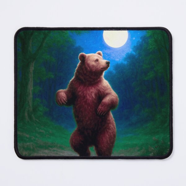 Item preview, A bear dances in the forest under a full moon designed and sold by Steffani Lehmann.