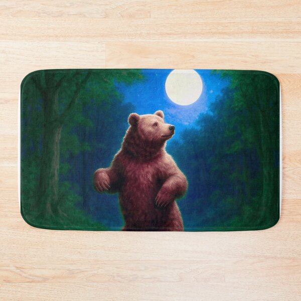 Item preview, A bear dances in the forest under a full moon designed and sold by Steffani Lehmann.