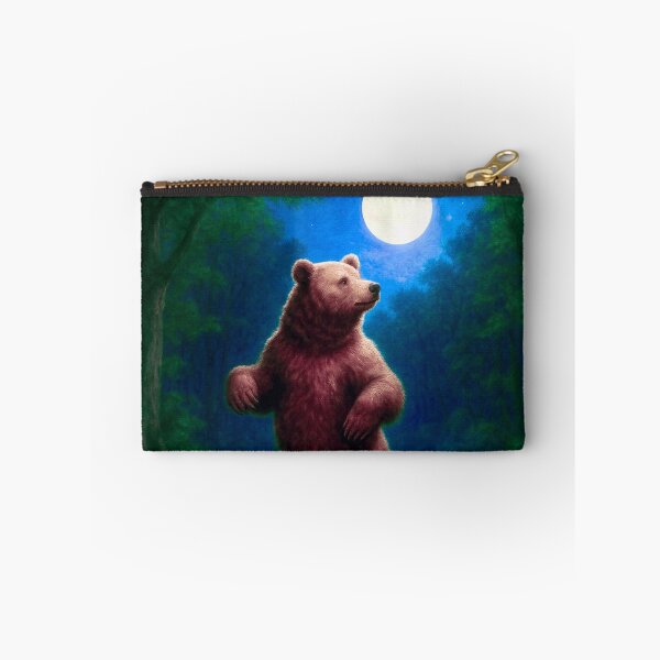 Item preview, A bear dances in the forest under a full moon designed and sold by Steffani Lehmann.