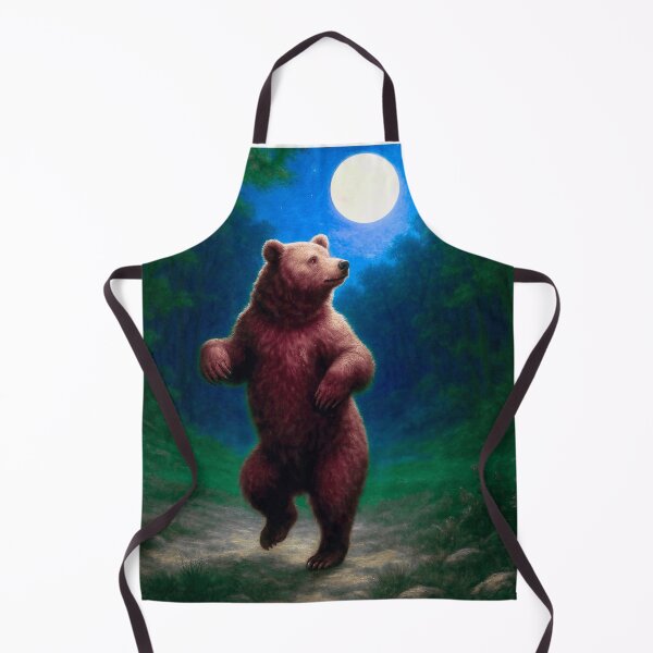 Item preview, A bear dances in the forest under a full moon designed and sold by Steffani Lehmann.