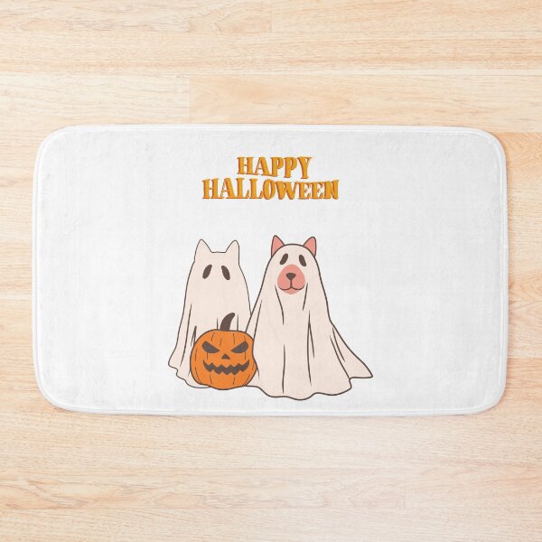 Item preview, Happy Halloween. Cat And Dog as Funny Ghosts. designed and sold by Dinasshop.