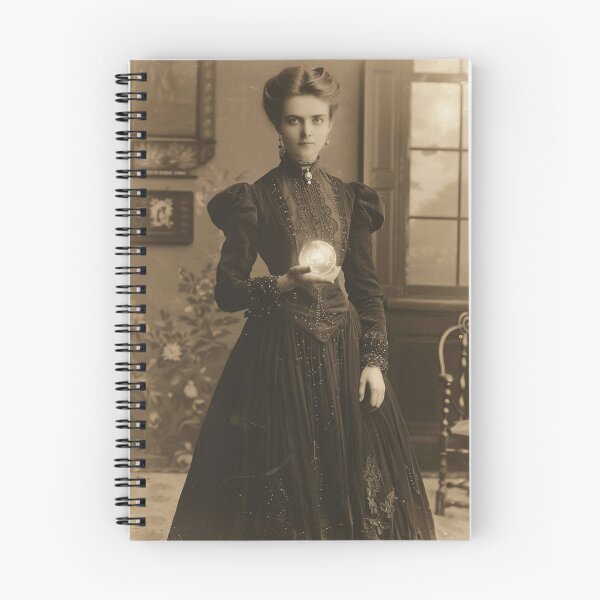Item preview, Victorian Witch with Crystal Ball designed and sold by SpecInkStudio.