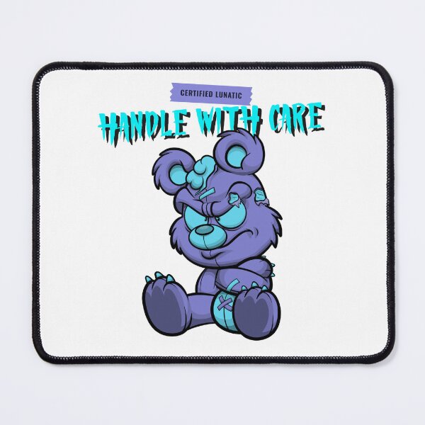 Item preview, Certified Lunatic Handle With Care Teddy Bear T-Shirt designed and sold by FreshFitsForYou.