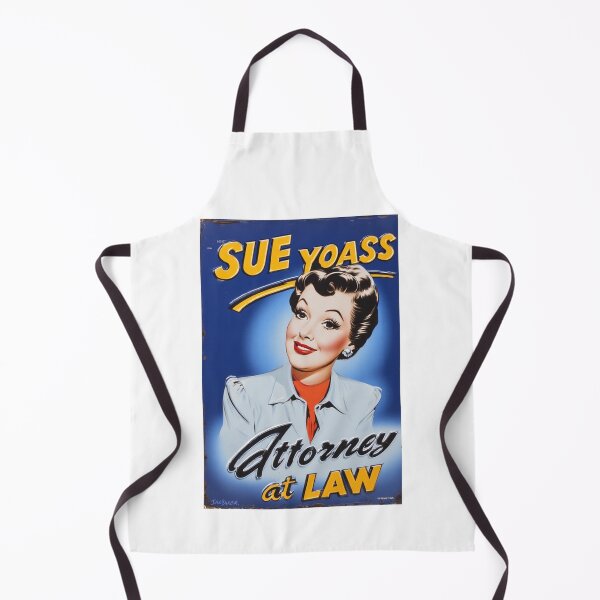 Item preview, Sue Yoass enamel sign. Spoof lawyer. designed and sold by IanBakerToons.