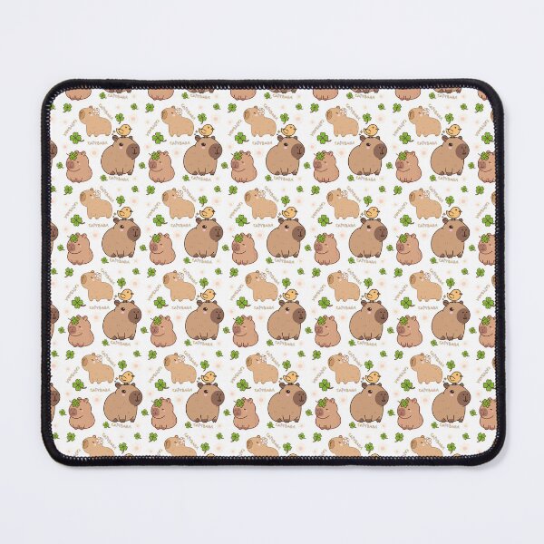 Item preview, Kawaii Capybara Clover Pattern designed and sold by yonishop99.