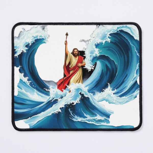 Item preview, Jesus Walking on Water Bible Miracle - Dramatic Christian Faith Art Print designed and sold by EllDAV777.